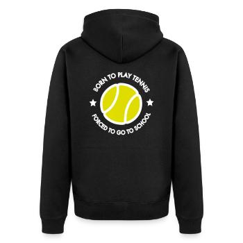 Tennis - Veste à capuche bio Premium Unisexe - noir - Dos - Nico (187cm)
