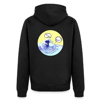Poser - Unisex Premium Organic Zip Hoodie - black - Back - Nico (187cm)