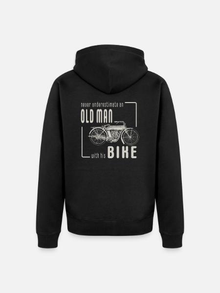 never underestimate - Unisex Premium Organic Zip Hoodie - black