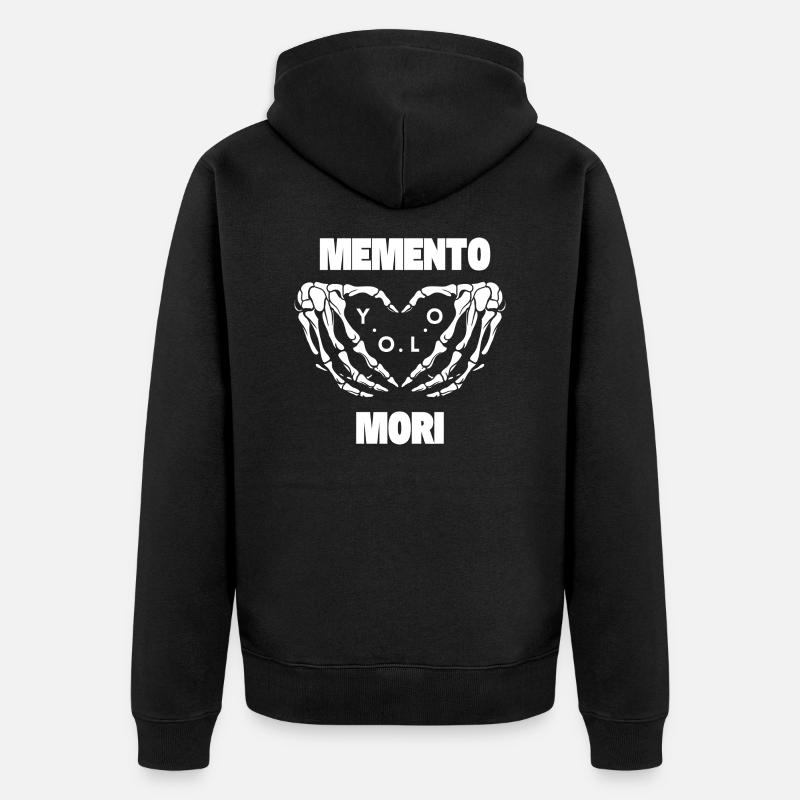 Memento Mori - YOLO - Veste à capuche bio Premium Unisexe - noir