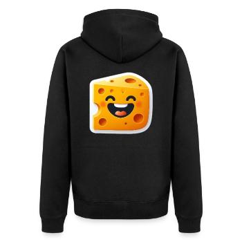 Smiling Forming - Unisex Premium Organic Zip Hoodie - black - Back - Nico (187cm)