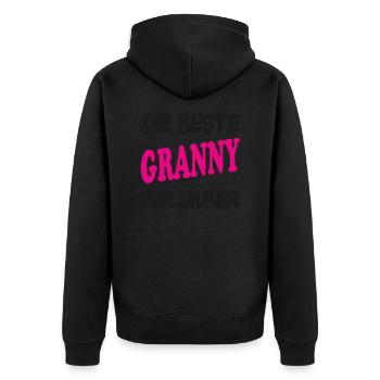 DIE BESTE GRANNY FUR IMMER - Veste à capuche bio Premium Unisexe - noir - Dos - Nico (187cm)