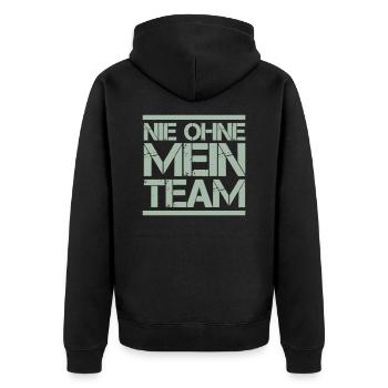 Mon équipe - Veste à capuche bio Premium Unisexe - noir - Dos - Nico (187cm)