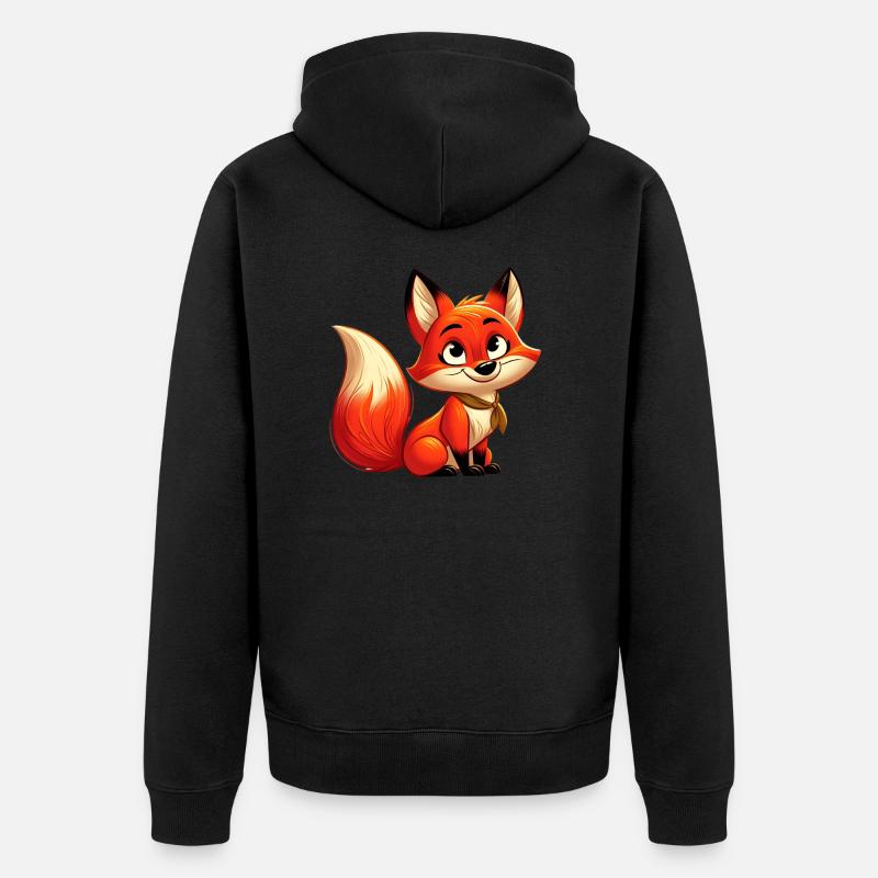 fox 10 - Veste à capuche bio Premium Unisexe - noir