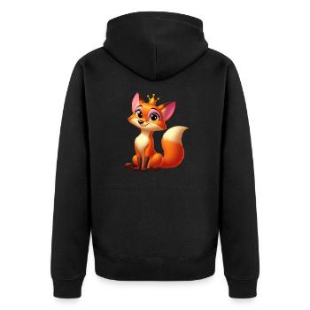 fox queen - Veste à capuche bio Premium Unisexe - noir - Dos - Nico (187cm)