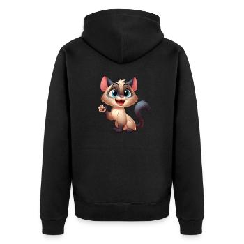 siamois 13 - Veste à capuche bio Premium Unisexe - noir - Dos - Nico (187cm)