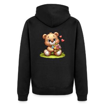 teddy bear 3 - Veste à capuche bio Premium Unisexe - noir - Dos - Nico (187cm)