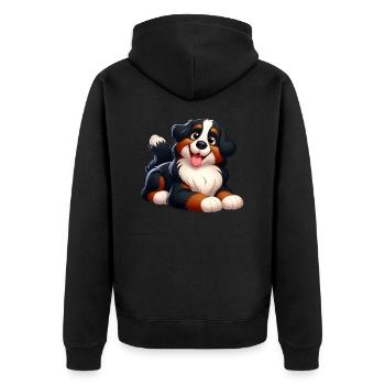 bouvier bernois 2 - Veste à capuche bio Premium Unisexe - noir - Dos - Nico (187cm)