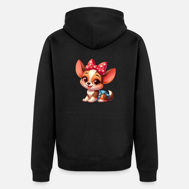chihuahua 9 - Veste à capuche bio Premium Unisexe - noir