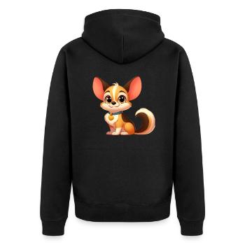 chihuahua - Veste à capuche bio Premium Unisexe - noir - Dos - Nico (187cm)