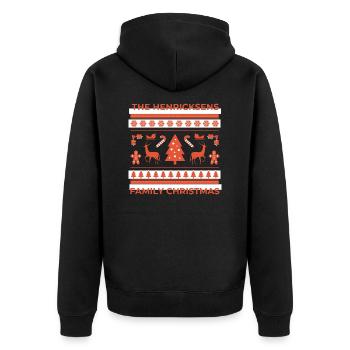 Family christmas - Unisex Premium Bio Zip Hoodie - Schwarz - Hinten - Nico (187cm)