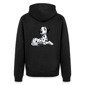 dalmatien - Veste à capuche bio Premium Unisexe - noir - Dos - Nico (187cm)