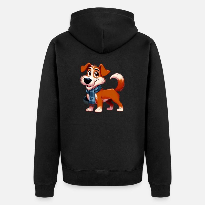 fox terrier 7 - Veste à capuche bio Premium Unisexe - noir