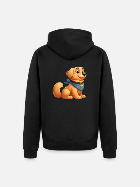 Labrador 3 - Unisex Premium Organic Zip Hoodie - black
