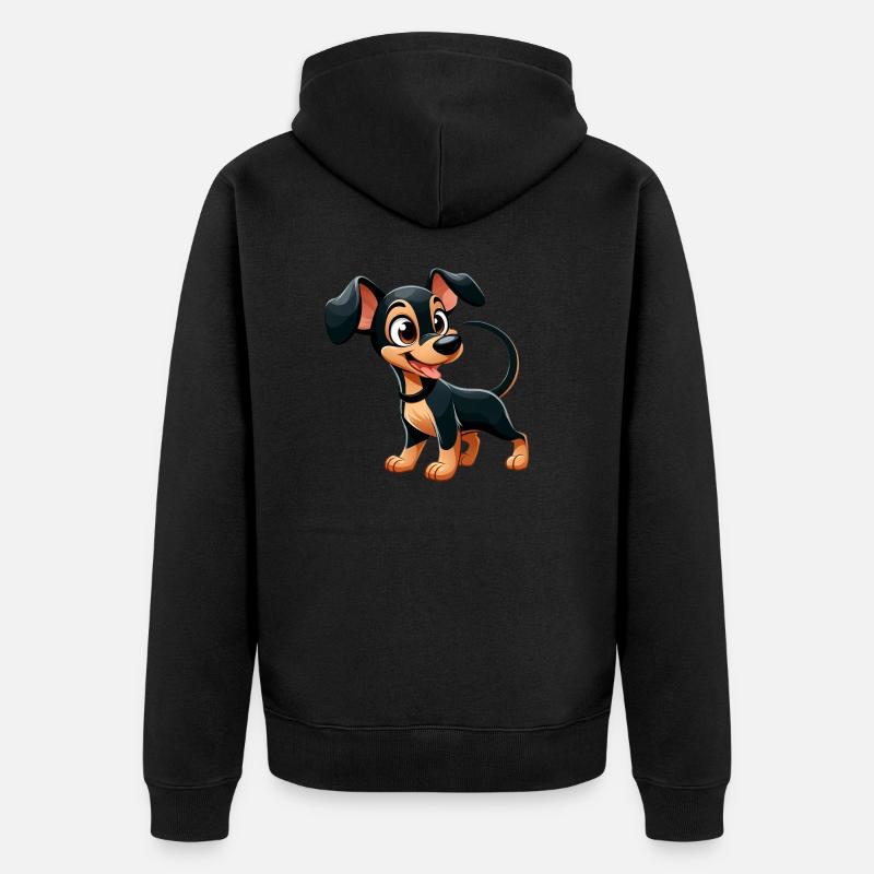pinscher 2 - Veste à capuche bio Premium Unisexe - noir
