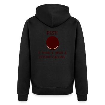 cookie - Unisex Premium Bio Zip Hoodie - Schwarz - Hinten - Nico (187cm)