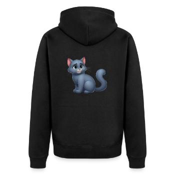 Carthusian 16 - Unisex Premium Organic Zip Hoodie - black - Back - Nico (187cm)