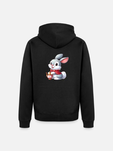 Rabbit 12 - Unisex Premium Organic Zip Hoodie - black