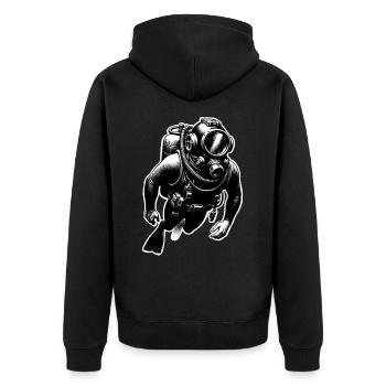 Plongeurs - Veste à capuche bio Premium Unisexe - noir - Dos - Nico (187cm)