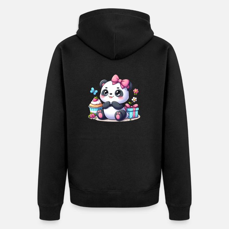 panda 7 - Veste à capuche bio Premium Unisexe - noir