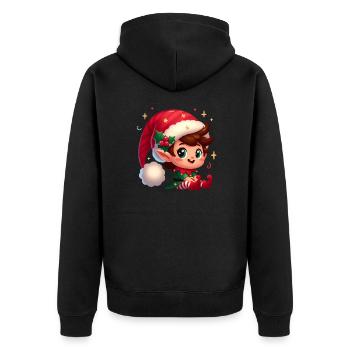 lutin 4 - Veste à capuche bio Premium Unisexe - noir - Dos - Nico (187cm)