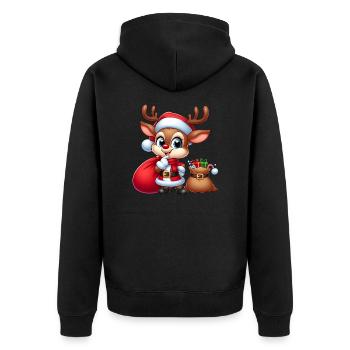 rudolph 4 - Veste à capuche bio Premium Unisexe - noir - Dos - Nico (187cm)