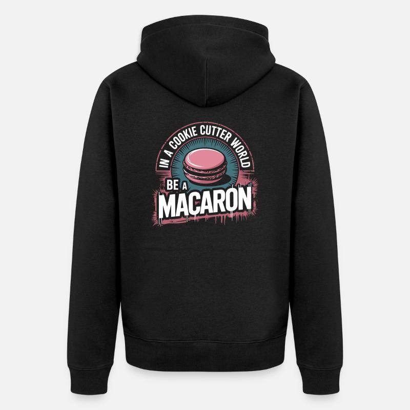 L’individualité comme un macaron - Veste à capuche bio Premium Unisexe - noir