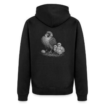 Faucon pèlerin - Veste à capuche bio Premium Unisexe - noir - Dos - Nico (187cm)