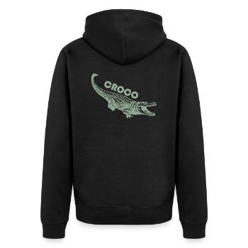 crocodile - Veste à capuche bio Premium Unisexe - noir - Dos - Nico (187cm)