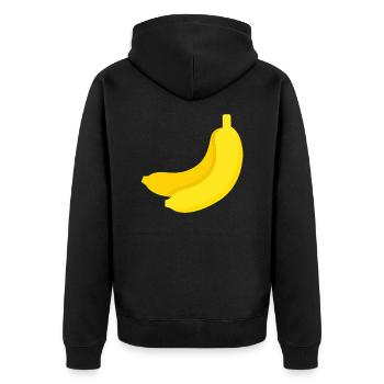Banane - Veste à capuche bio Premium Unisexe - noir - Dos - Nico (187cm)