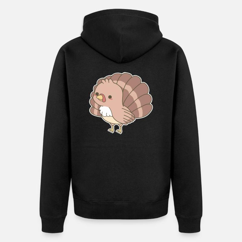 Dinde De Thanksgiving - Veste à capuche bio Premium Unisexe - noir