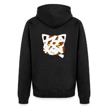 Panda roux déguisé en momie pour Halloween - Veste à capuche bio Premium Unisexe - noir - Dos - Nico (187cm)