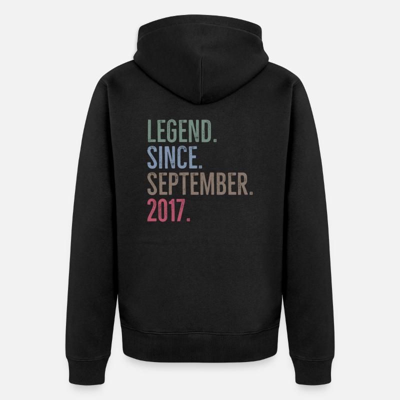 Légende depuis septembre 2017 - Veste à capuche bio Premium Unisexe - noir