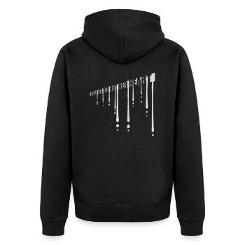 break her bed quote - Unisex Premium Organic Zip Hoodie - black - Back - Nico (187cm)