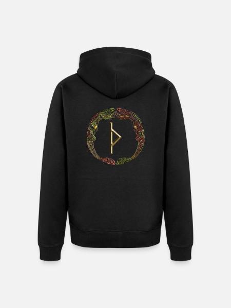 Thurisaz - Unisex Premium Bio Zip Hoodie - Schwarz