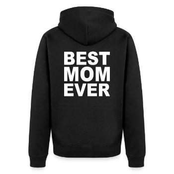 Mother Saying Gift Mom Mother's Day - Unisex Premium Organic Zip Hoodie - black - Back - Nico (187cm)