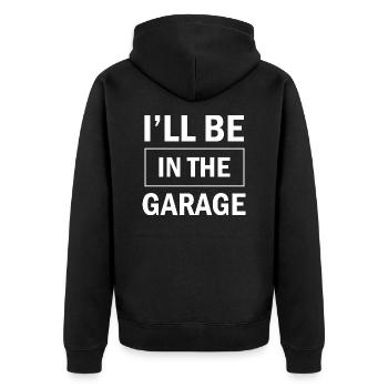 Craftsman Handyman Craft Tool Construction Site - Unisex Premium Organic Zip Hoodie - black - Back - Nico (187cm)