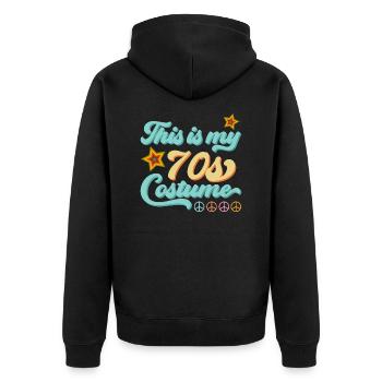 Chemise de fête des années 70 Costume des années 70 Dicton Cool - Veste à capuche bio Premium Unisexe - noir - Dos - Nico (187cm)