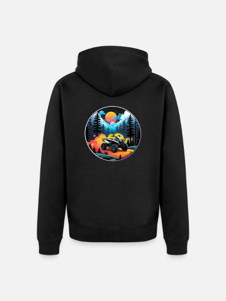 Quad & Off-Road - Unisex Premium Organic Zip Hoodie - black