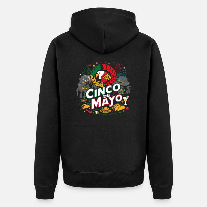 drôle Cinco de Mayo - Veste à capuche bio Premium Unisexe - noir