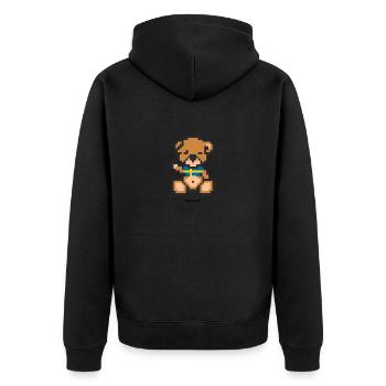 Pixel Bear Sweden - Unisex Premium Organic Zip Hoodie - black - Back - Nico (187cm)