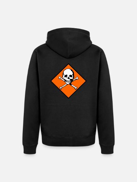 Skull and bones - Unisex Premium Organic Zip Hoodie - black