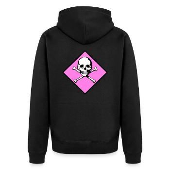 Skull and bones - Unisex Premium Organic Zip Hoodie - black - Back - Nico (187cm)