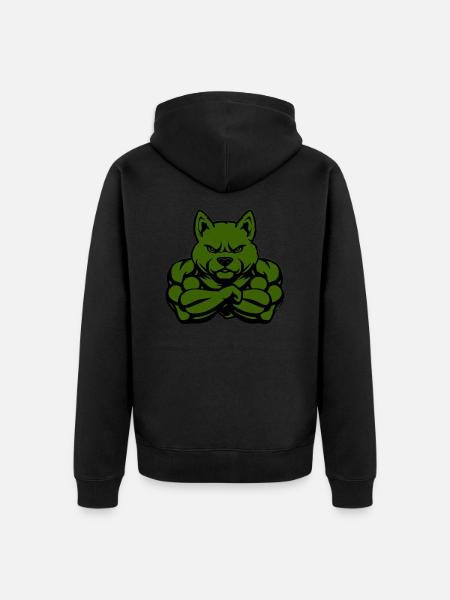 Dog Comic Fit - Unisex Premium Organic Zip Hoodie - black