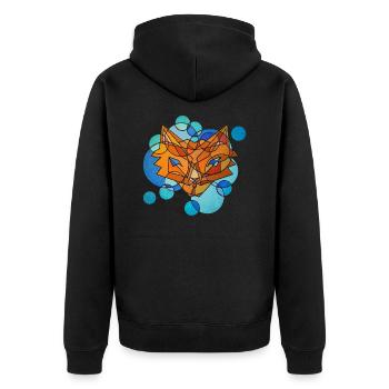 Géométrie du renard - Veste à capuche bio Premium Unisexe - noir - Dos - Nico (187cm)