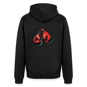 gants de boxe boxe - Veste à capuche bio Premium Unisexe - noir - Dos - Nico (187cm)