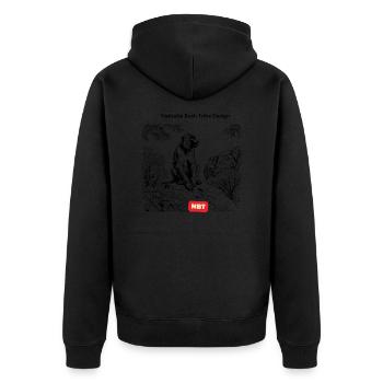 LGBT 23 - Unisex Premium Organic Zip Hoodie - black - Back - Nico (187cm)