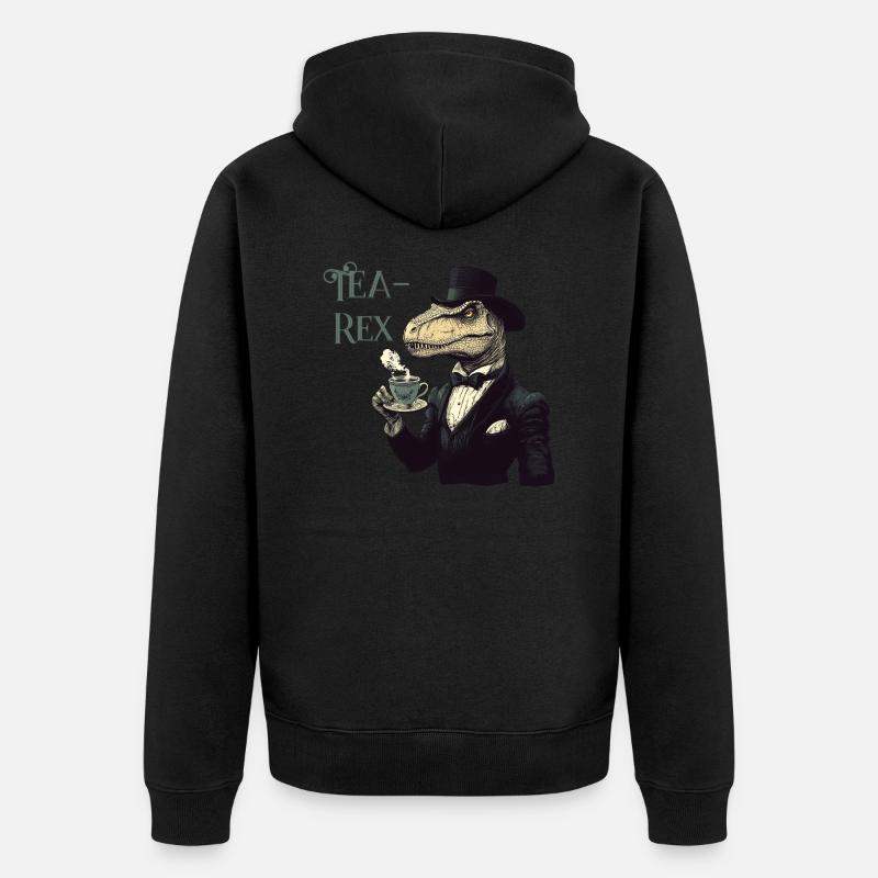 Mème Tea-Rex - Veste à capuche bio Premium Unisexe - noir