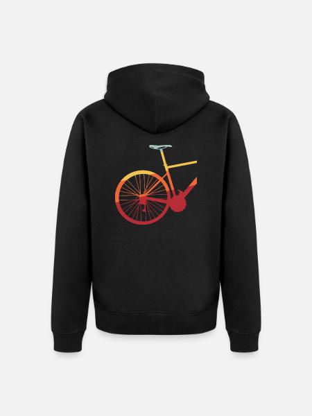 Bicycle Retro Gift - Unisex Premium Organic Zip Hoodie - black