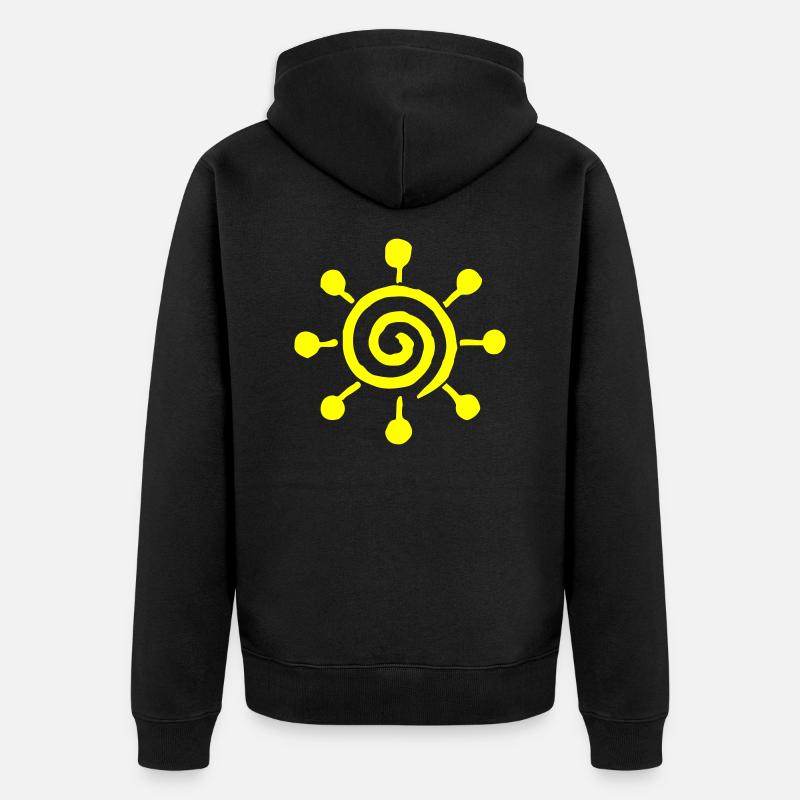 Icône du soleil icône Été - Veste à capuche bio Premium Unisexe - noir